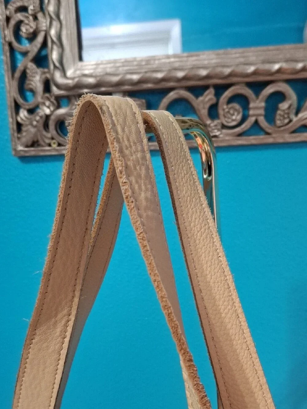 The Sak HUNTLEY Leather Hobo with Tassel Accent in Color Natural - Picture 6 of 13
